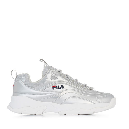 fila ray low silver