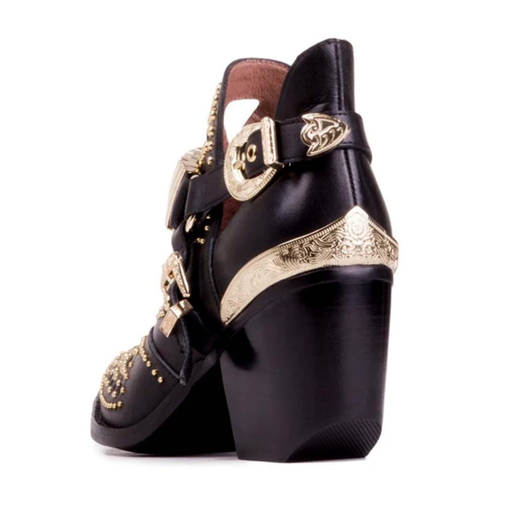 JEFFREY CAMPBELL CALHOUN 4 BLACK GOLD GARDENIA
