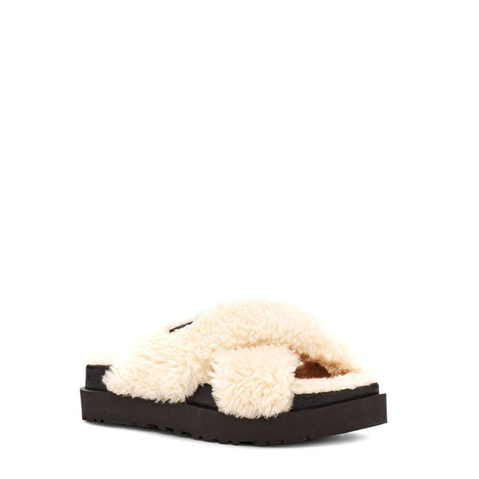 UGG // FUZZ SUGAR CRS SLIDE / NAT+BLK - ::